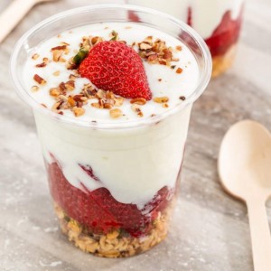 Cốcnhựa rõ ràng có thể phân hủy sinh học PLA cónắp đậy